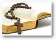 Rosary with holy bible